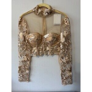 BLITHE LOS ANGELES BOUTIQUE LS CORSET TOP MEDIUM NWT